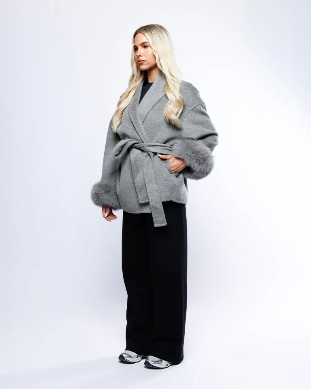 Calista Fur Cuff Coat
